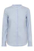 Mattie Stripe Shirt | Light Blue | Skjorte fra Mos Mosh – nedsat