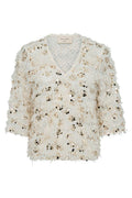 Nolla Blouse 207136 | Moonbeam W. Gold | Bluse fra Freequent – nedsat
