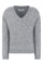 SRAllison V-Ausschnitt-Strick | Mittelgrau Melange | Strickmode von Soft Rebels