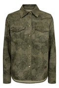 Christy Print Shirt | Olive Night | Skjorte fra Mos Mosh – nedsat