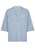 Taci 3/4-Strick mit V-Ausschnitt | Kaschmirblau | Stricken von Mos Mosh – nedsat