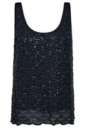 Astra Bead Top | Salute Navy | Bluse fra Mos Mosh