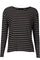 Natalia L's Boxy Bluse | Schwarzer dunkelgrauer Streifen | Bluse von Liberté