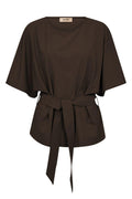 Rikas Roy Blouse | Coffee Quartz | Bluse fra Mos Mosh – nedsat