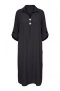 Wisteria Flow Dress | Black solid