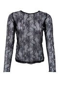 Lara Lace Blouse | Black | Bluse fra Black Colour