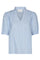 Odesa Dot Stripe Blouse | Light Blue | Bluse fra Neo Noir