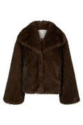 Stephanie Faux Fur Jacket | Brown | Jakke fra Neo Noir