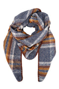 Leoni Chequered Scarf | Grey | Tørklæder fra Black Colour – nedsat