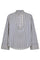 Samson Stripe Frill Shirt 35879 | Navy | Bluse fra Co'couture