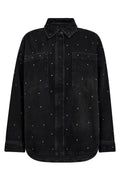 Emme Studs Shirt | Dark Grey Denim | Skjorte fra Mos Mosh – nedsat