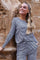 Liberté, Natalia Ls Boxy Bluse - D. Brown Creme Small Stripe
