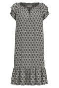Sunrise Crop Sofia Dress 36506 | OffWhite-Black | Kjole fra Co'couture – nedsat
