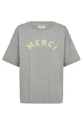 Carol Tee | Medium Grey Mel. W. Shadow Lim | T-Shirt fra Freequent
