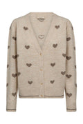 Faith Cardigan 206654 | Moonbeam Mel W Desert T Mel | Cardigan fra Freequent – nedsat