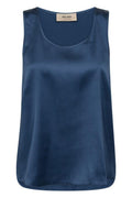Astrid Silk Tank Top | Ensign Blue | Bluse fra Mos Mosh – nedsat