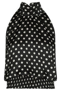Jos Dot Top | Black | Bluse fra Neo Noir – nedsat