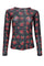 Annie Mesh Blouse | Red Flower | Bluse fra Black Colour