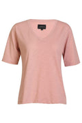Ulla Ss Vneck Tshirt | Dusty Rose | T-Shirt fra Liberté – nedsat