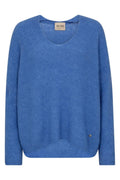 Thora V-Neck Knit | Ultramarine | Strik fra Mos Mosh – nedsat