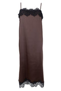 Evie Lace Strap Dress | Coffee | Kjole fra Black Colour – nedsat