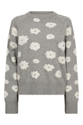 Alpi Pullover 207335 | L. Grey Mel. W. Star Off-White | Strik fra Freequent – nedsat
