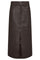 Phoebe Leather Slit Skirt 34074 | Mocca | Nederdel fra Co'couture