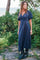 Illana Popeline-Kleid | Marineblau | Kleid von Neo Noir