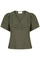 Irina Poplin Blouse | Army | Blue fra Neo Noir