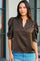 Roella Heavy Sateen Blouse | Dark Brown | Bluse fra Neo Noir