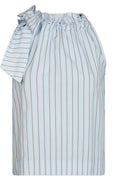 Maula Stripe Top | Hellblau | Bluse von Neo Noir – nedsat