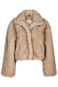 Steff Faux Fur Jacket | Beige | Jakke fra Neo Noir
