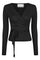 Nia Jersey Wrap Blouse | Black | Athleisure fra Neo Noir