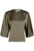 Liora Heavy Sateen Blouse | Cold Army | Bluse fra Neo Noir – nedsat