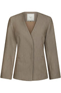Frillis Fitted Blazer | Dark Sand | Blazer fra Neo Noir – nedsat