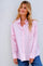 Dalma Soft Stripe Stone Shirt | Rosa | Bluse von Neo Noir
