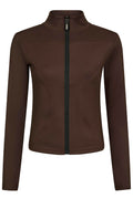 Nolana Zip Blouse | Chocolate Brown | Athleisure fra Neo Noir