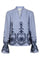 Amara Stripe Emb Blouse 163363 | Blue | Bluse fra Neo Noir