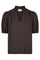 Odesa Linen Blouse | Dark Brown | Bluse fra Neo Noir