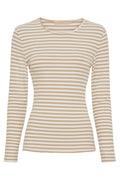 Josiane LS Tee | Beige/greggio | Bluse fra Marta du Chateau – nedsat