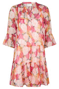 Gunvor Maxi-Blumenkleid | Rosa | Kleid von Neo Noir – nedsat
