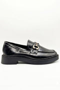 Black Buckle Loafers | Sort | Loafer fra Lazy Bear – nedsat
