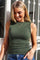Ninna Tanktop | Army | Vendbar top fra Liberté