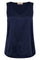 Astrid V-Neck Silk Tank Top | Maritime Blue | Bluse fra Mos Mosh