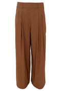 Davina Wideleg Pant | Hazelnut Brown | Bukser fra Black Colour – nedsat