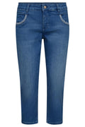 Naomi Bali Jeans Capri | Mid Blue | Jeans fra Mos Mosh – nedsat