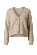 Lavanda Boucle Knit Cardigan | Dark Sand | Strik fra Neo Noir – nedsat