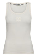 Granny Rib Solid Emb Tank 43009 | White | T-Shirt fra Co'couture – nedsat