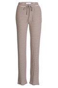 Natalia Straight Pants | Brown Creme Stripe