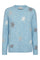 Louisa Pullover 205417 | Chambray Blue Ml W Light Gr Ml | Strik fra Freequent
